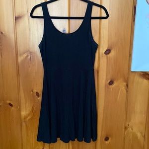 Express Fit and Flare Black Dress, Size Medium